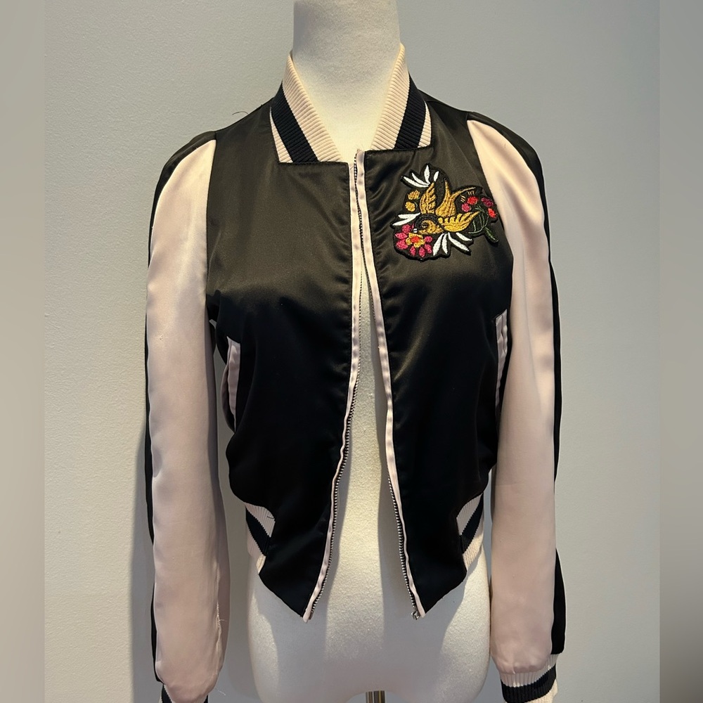 Maje bird black jacket/ bomber size 36